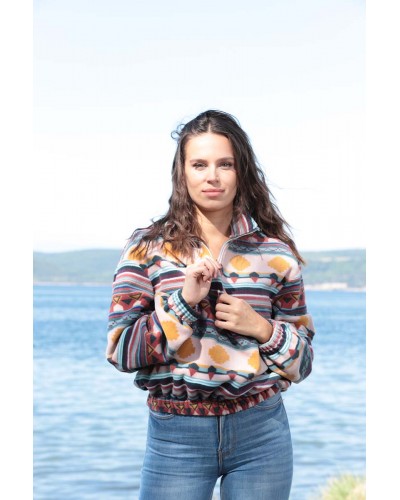 BEL LASTİKLİ FERMUAR DETAYLI SWEAT